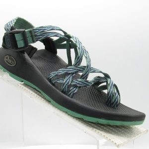 Chaco Size 6 M Black Green Sandal Womens B4 A12